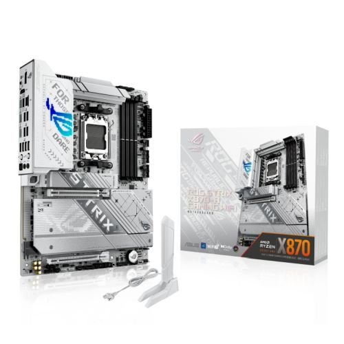 ASUS ROG Strix X870-A Gaming WiFi 7 ATX Motherboard - AM5 DDR5 White ASUS ROG Strix X870-A Gaming WiFi 7 ATX Motherboard - AM5 DDR5 White